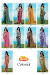 Celestial By Stavan Fancy Fabric With Embroidery Work Saree Wholesale In India